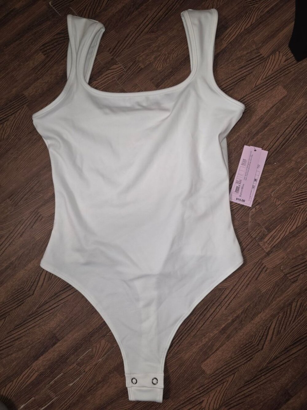 Wild Fable White ButterBliss Bodysuit With Snap Closure - Womens Size Small